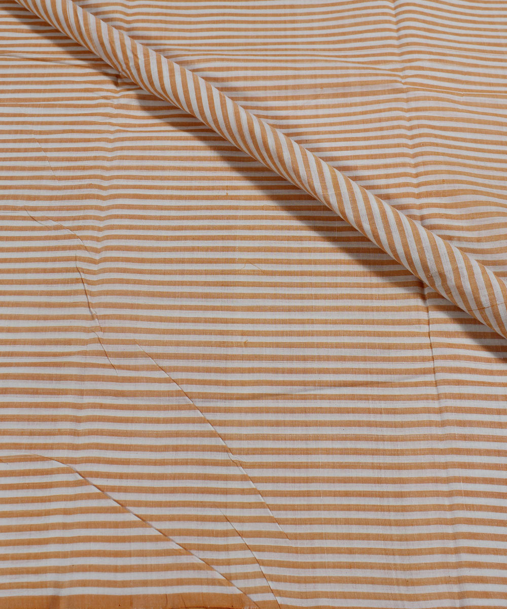 0.7m Handloom Orange Mangalgiri Cotton Fabric