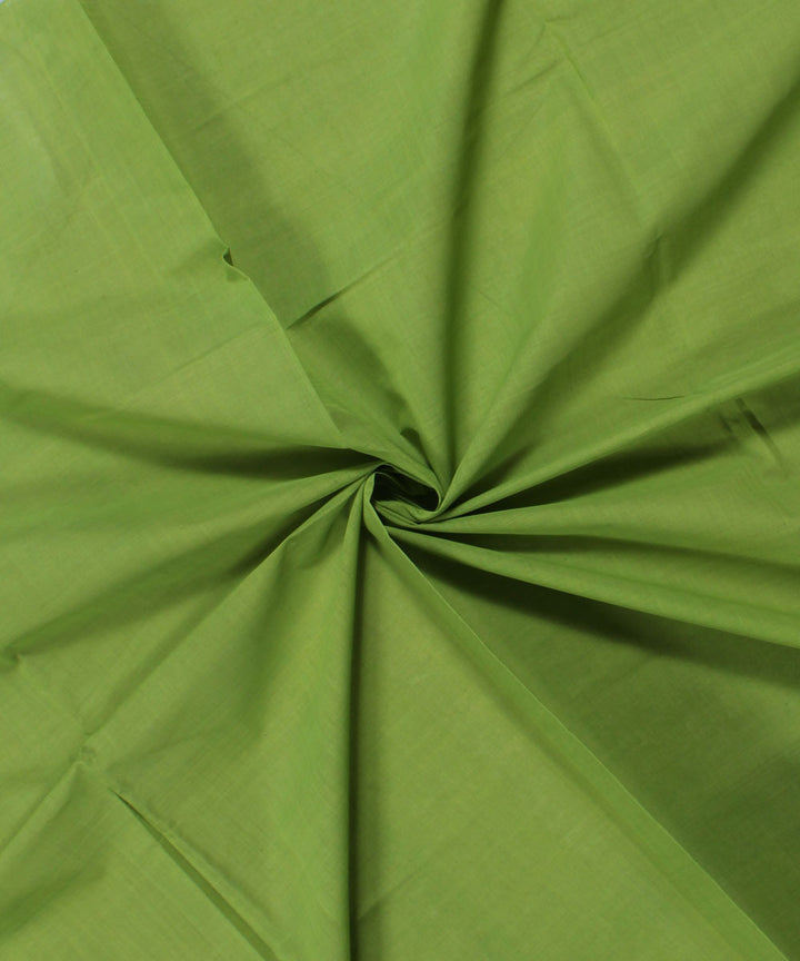 Handloom Fern Green Mangalagiri Cotton Fabric
