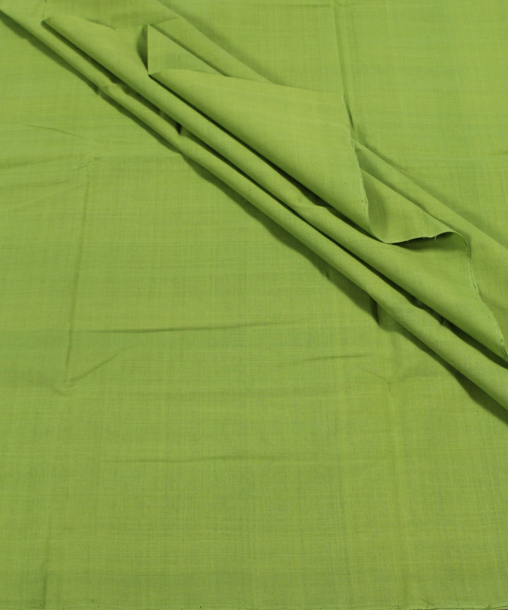 Handloom Fern Green Mangalagiri Cotton Fabric