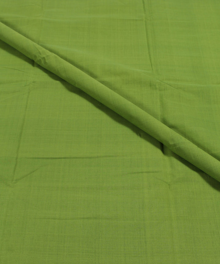 Handloom Fern Green Mangalagiri Cotton Fabric