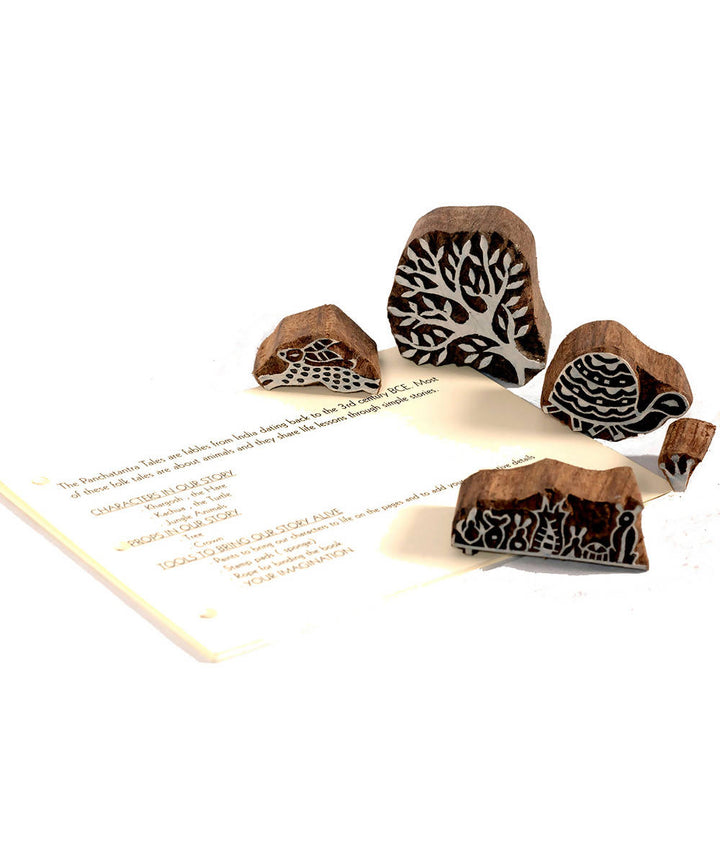 Block Print DIY Craft Kit Panchatantra Story-Tortoise and The Hare