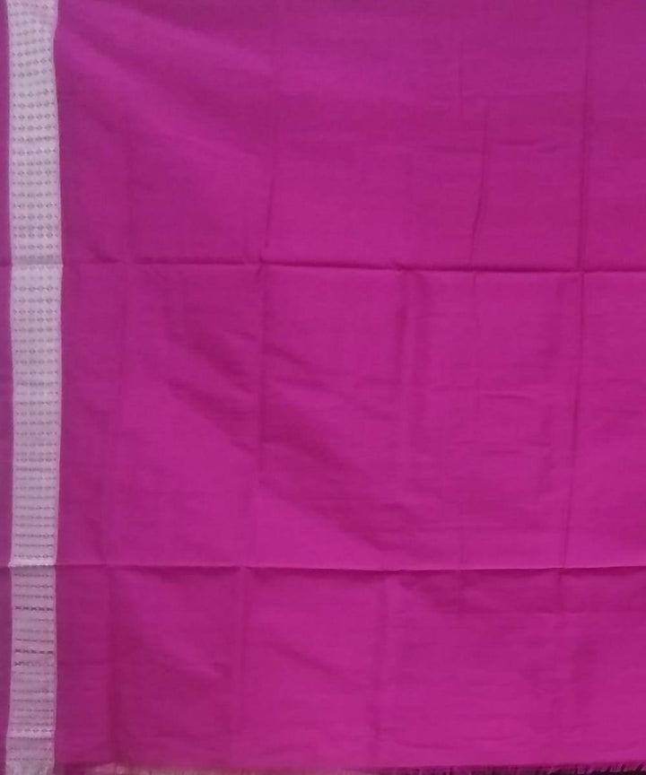 Multicolor pink handwoven bomkai silk saree