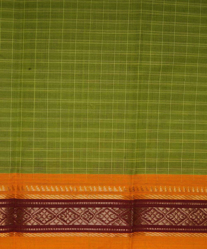 Light green handwoven cotton narayanpet saree