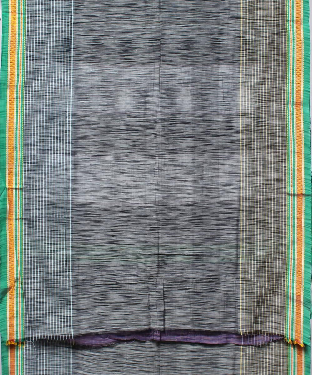 dark grey handwoven chikki paras border ilkal saree