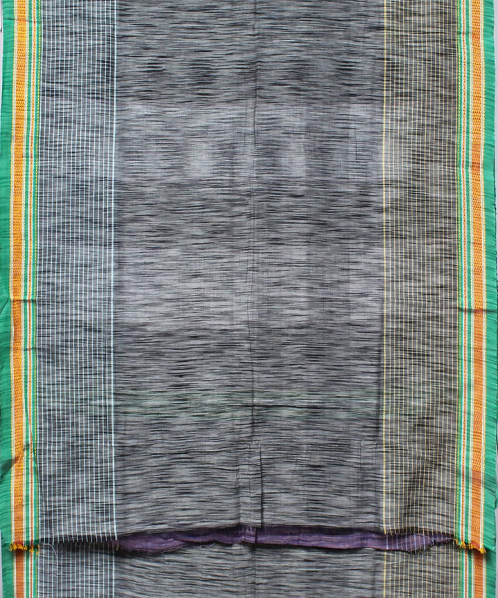dark grey handwoven chikki paras border ilkal saree