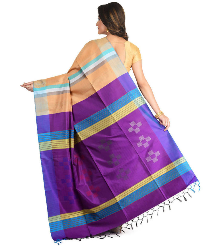 Resham shilpi bengal multicolor silk saree with handwoven design