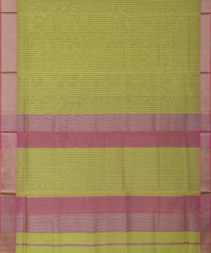 Maheshwari Lemon Handloom Sico Saree