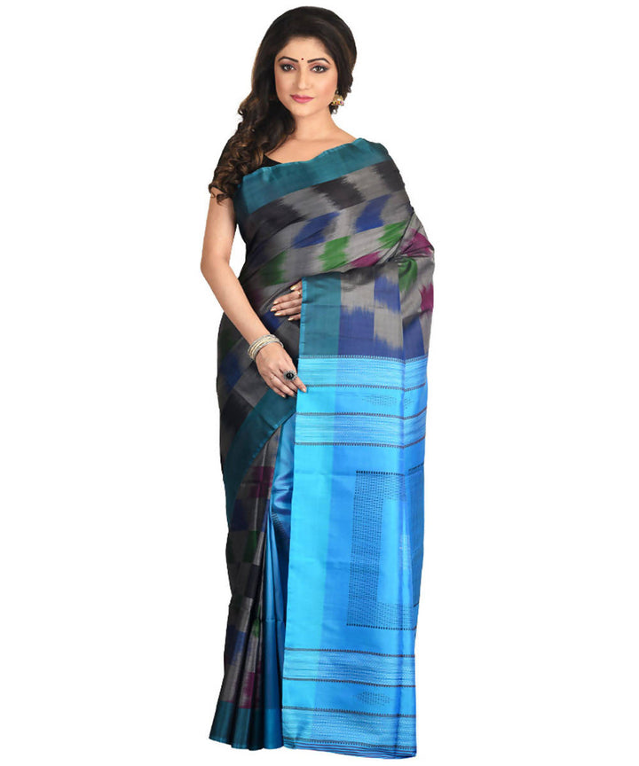Resham shilpi multicolor bengal silk saree with handwoven design