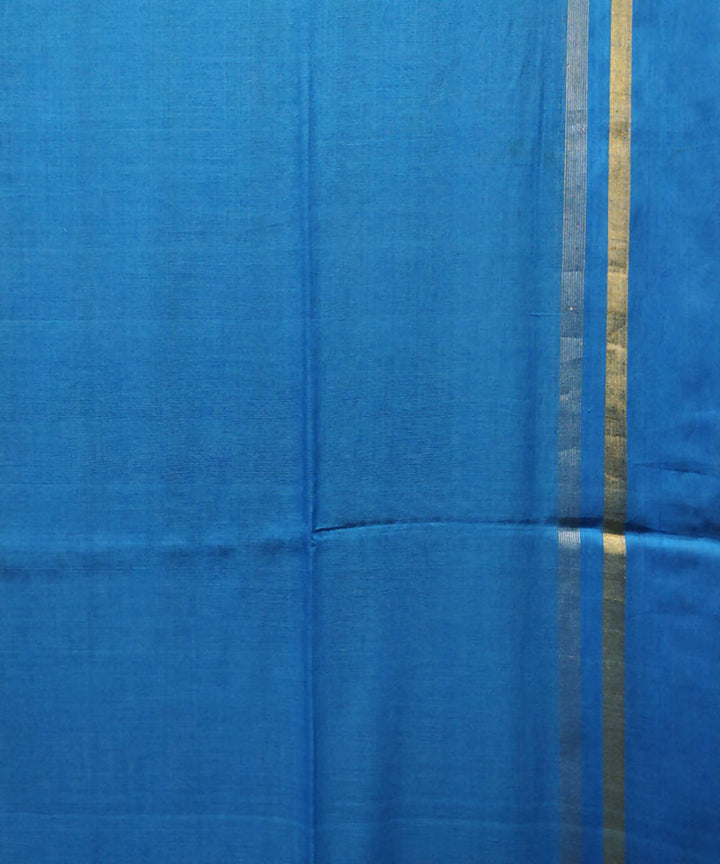 Dark blue handloom handspun cotton saree