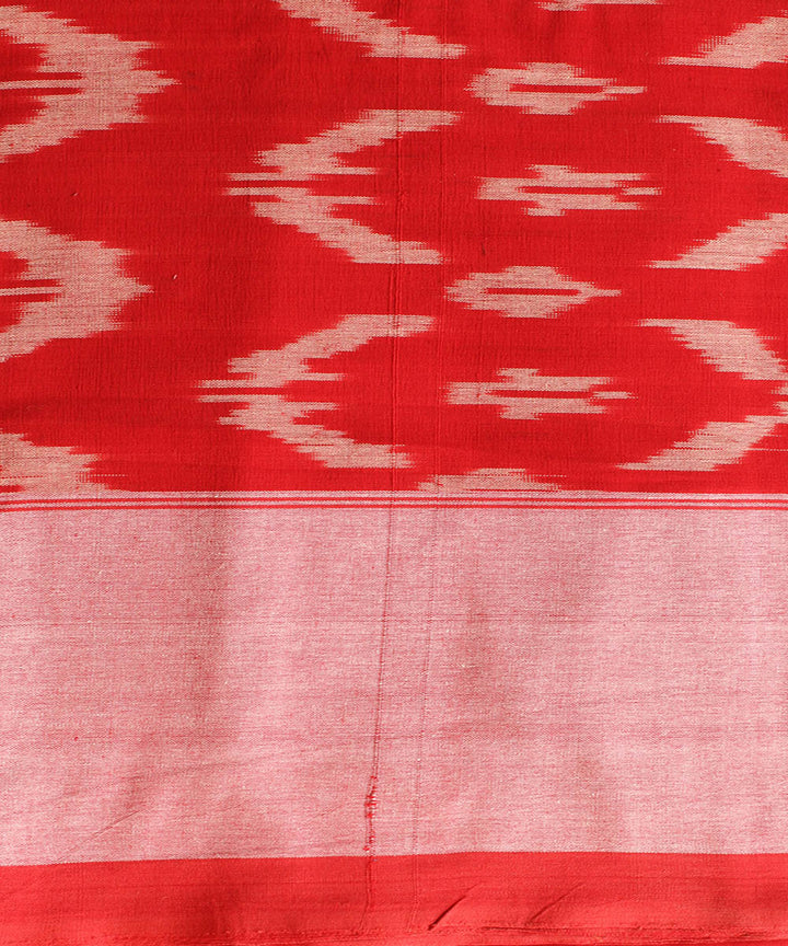 Red cotton handloom pochampally ikat bedsheet