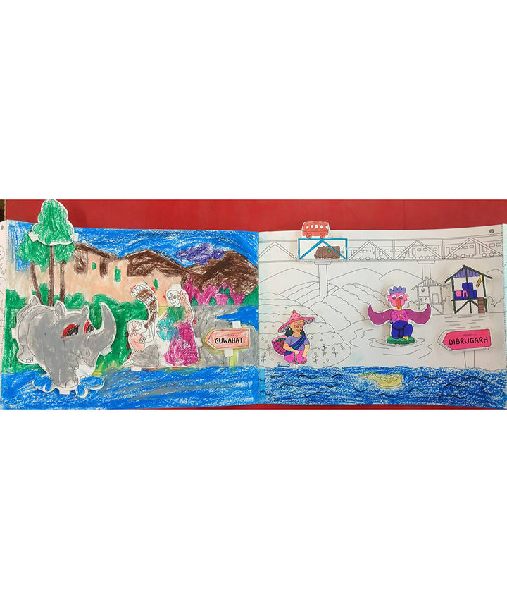 Colouring Kit Learning Activity about Rivers Of India (Brahmaputra)