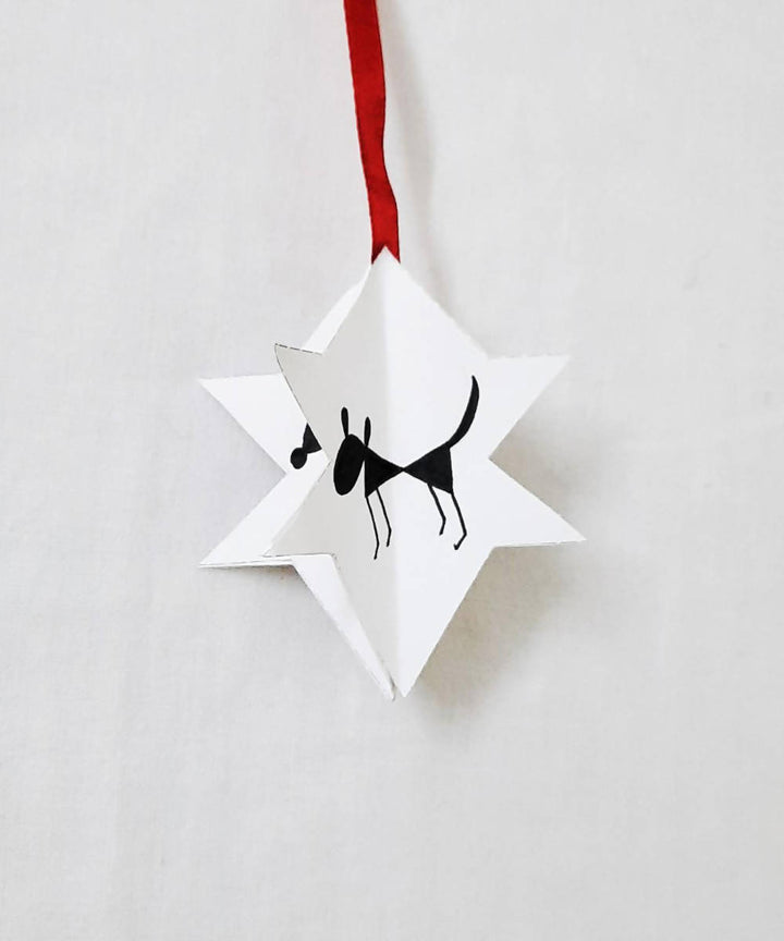 Potli diy craft kit christmas decors of warli art family star(age 6)