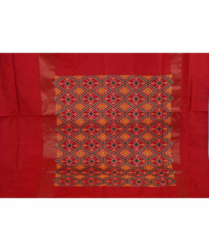 Charcoal black handloom silk ikat pochampally saree