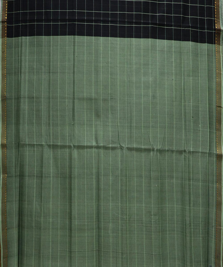 Black checks handloom cotton mangalagiri saree
