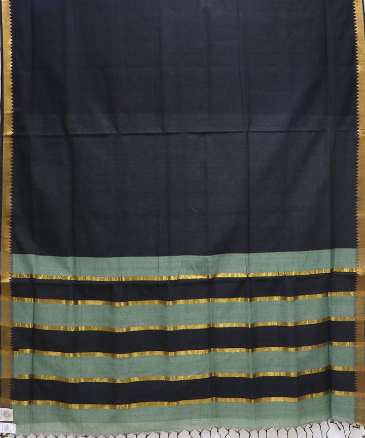 Black checks handloom cotton mangalagiri saree