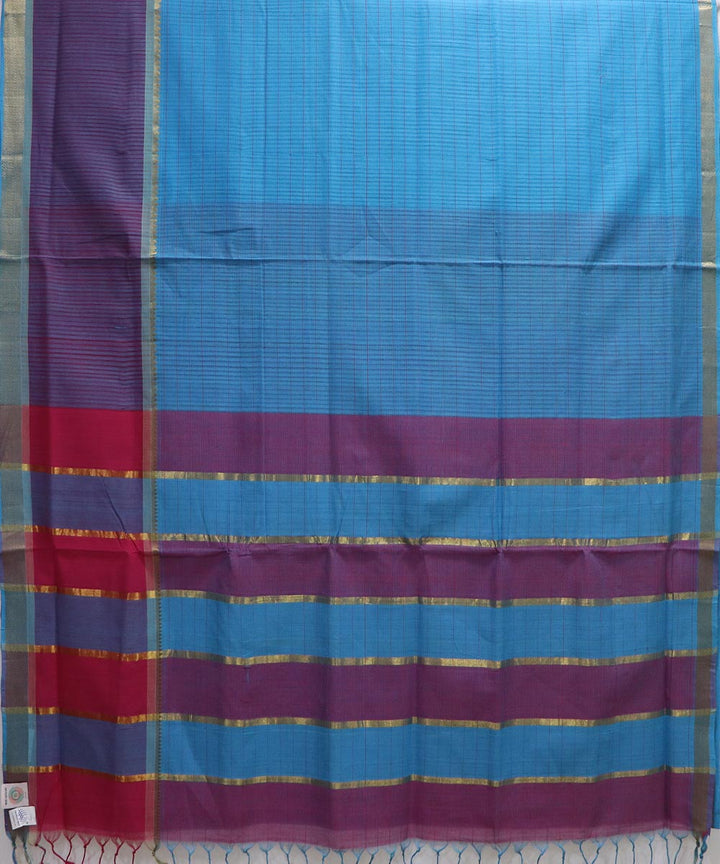 Black pink handloom cotton mangalagiri saree