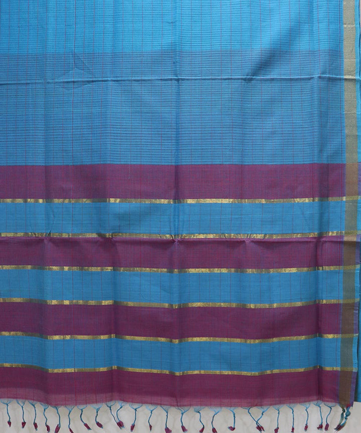Black pink handloom cotton mangalagiri saree