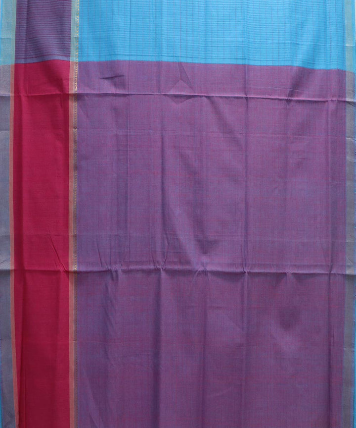 Black pink handloom cotton mangalagiri saree