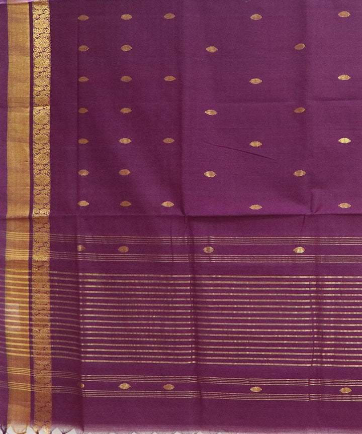 Burgundy handloom cotton rajahmundry saree