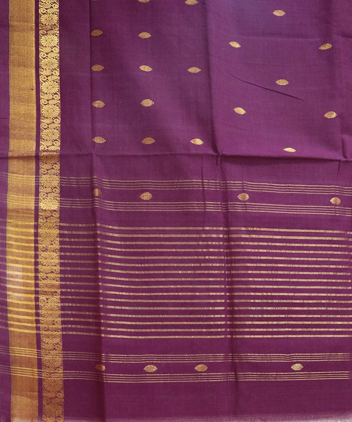 Burgundy handloom cotton rajahmundry saree