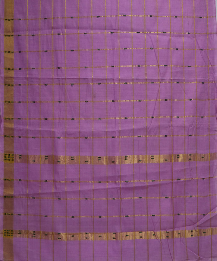 Lavender pink handloom cotton rajahmundry saree