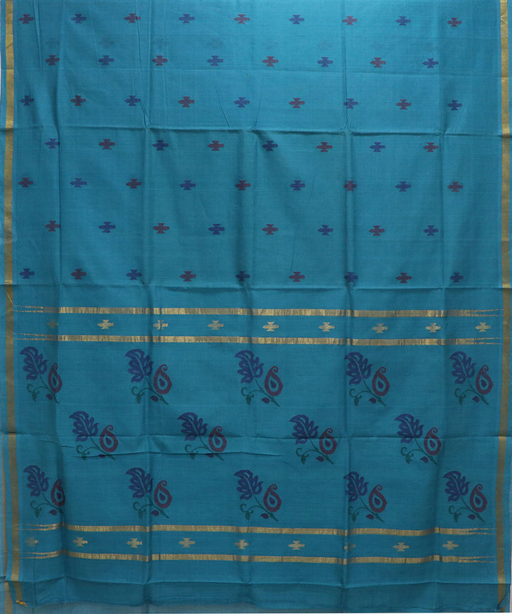 Blue handloom cotton uppada saree