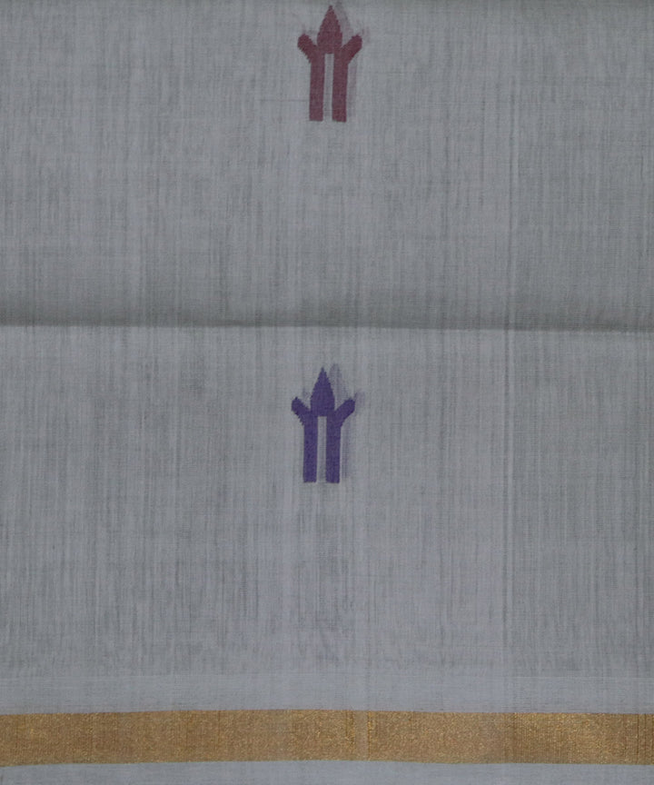 Grey handloom cotton uppada saree