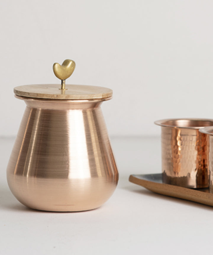Handmade wood copper satara lota