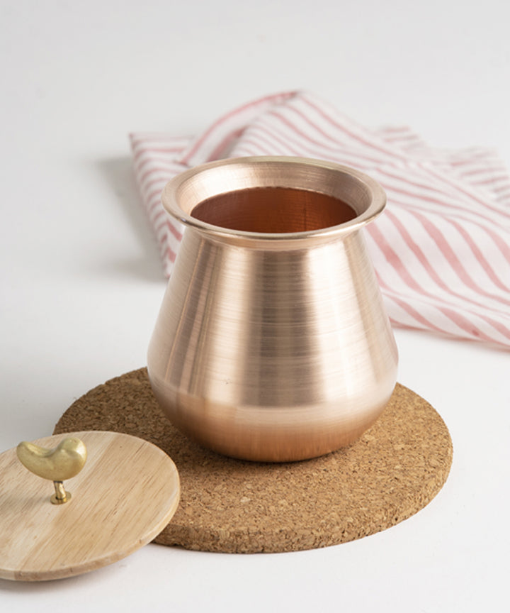 Handmade wood copper satara lota
