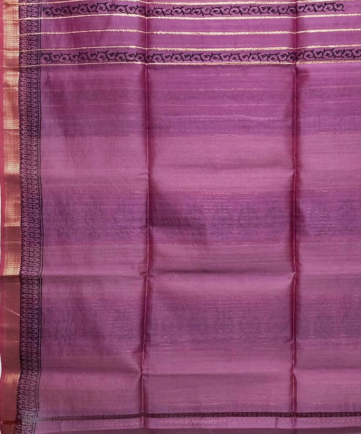 Magenta pink handwoven cotton silk maheshwari saree