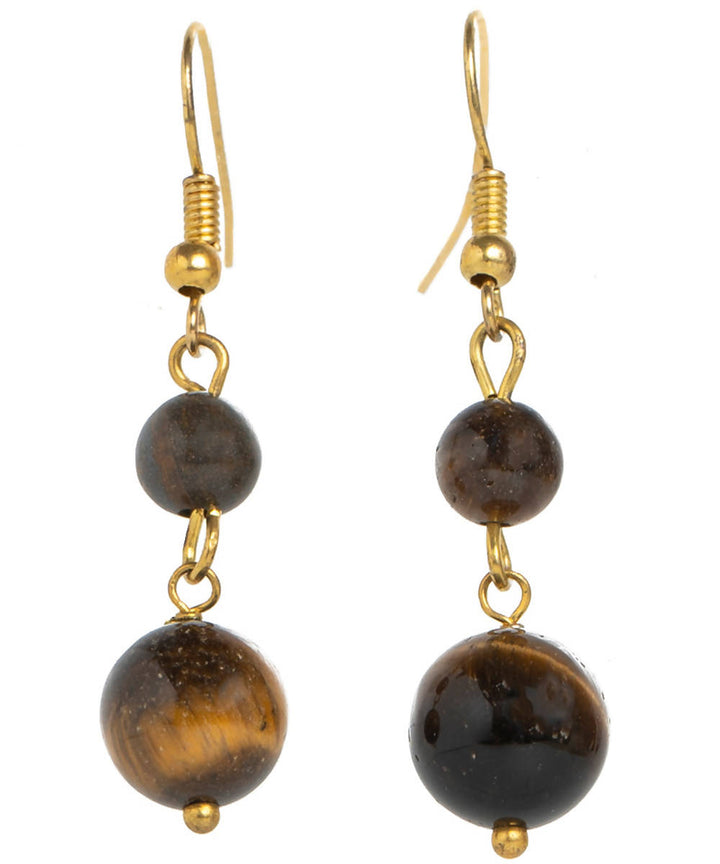 handcrafted tiger eye drops earrings