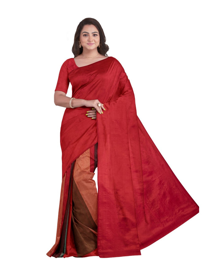 Red silk handloom bengal saree