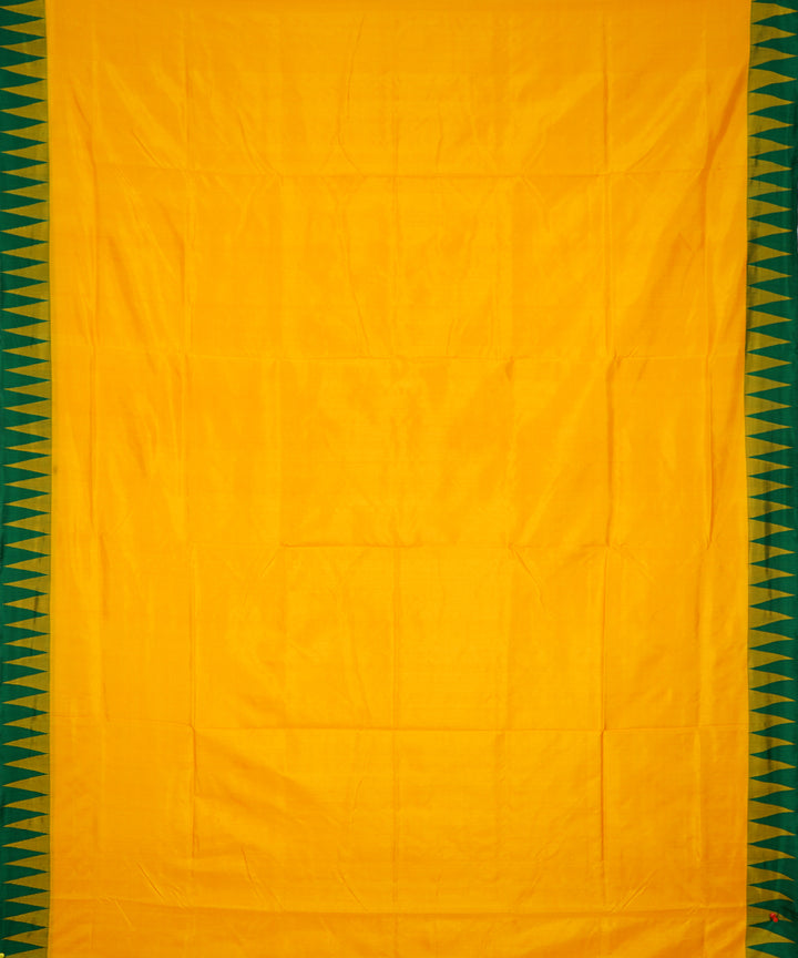 Serifed yellow green handloom silk sambalpuri saree
