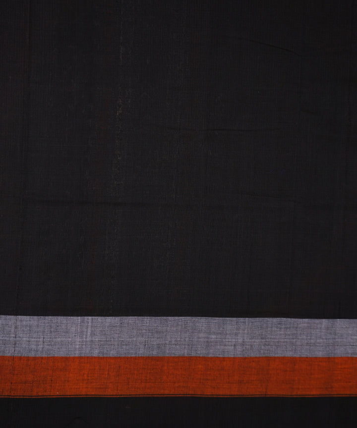 Grey coffee brown handloom cotton bomkai saree