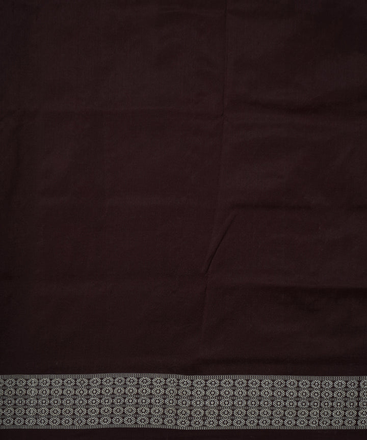 Pink, coffee, white silk handloom bomkai saree