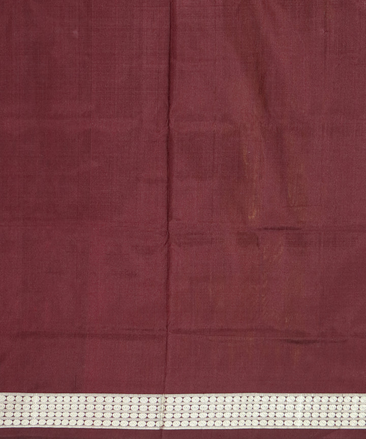 Yellow and red striped handwoven silk bomkai saree