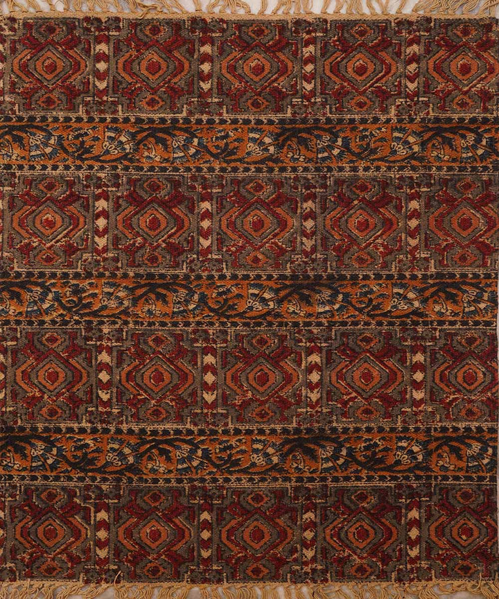 Handwoven multicolour warangal kalamkari cotton dhurrie