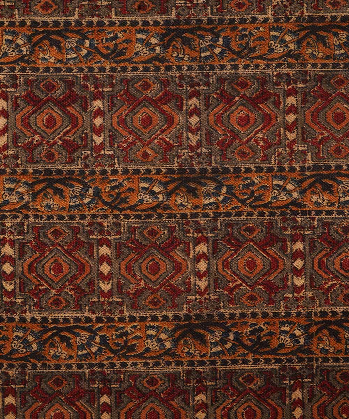 Handwoven multicolour warangal kalamkari cotton dhurrie