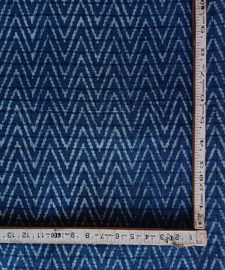 2.5m Indigo dyed hand spun handwoven cotton dabu kurta material