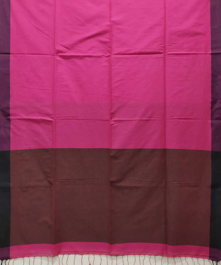 Pink handspun handloom cotton saree