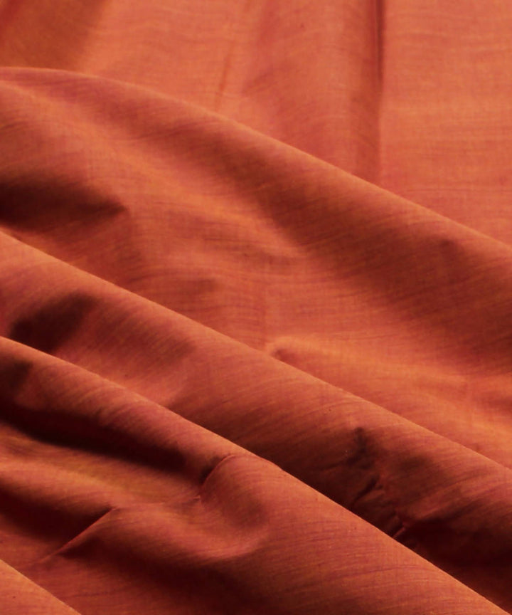 0.5m Red orange mangalgiri handwoven cotton fabric