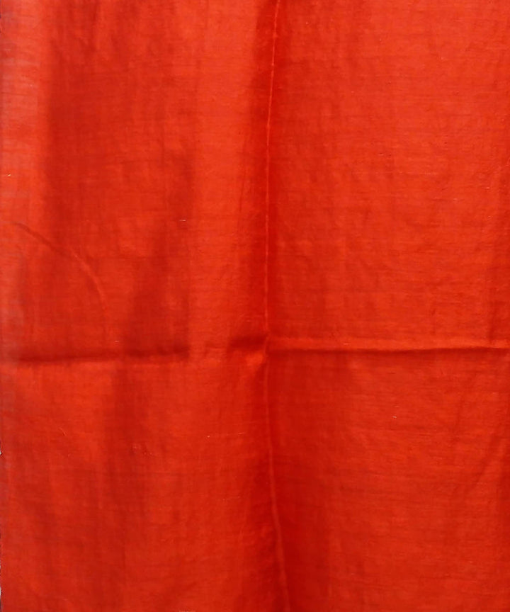red handwoven Resham silk Half and half sequin Saree