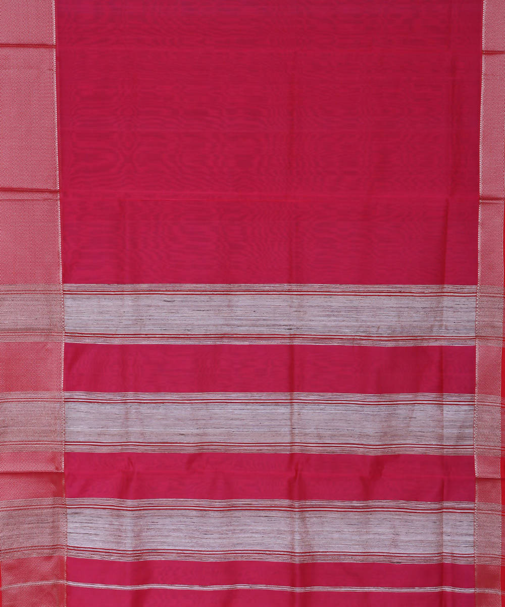 Maheshwari Berry Red Handloom Sico Saree