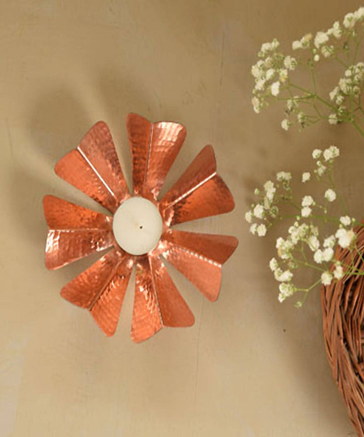 Handmade copper sepiole tea light