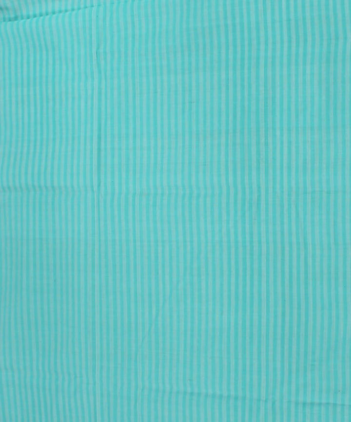 0.9m Handloom greenstripe mangalgiri cotton fabric