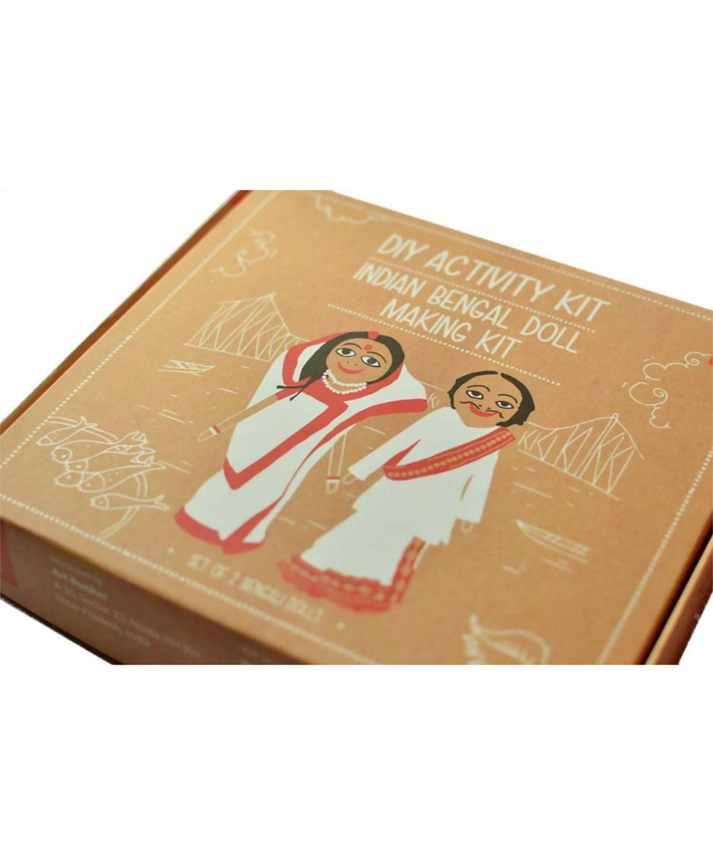 DIY Toys Indian Doll Making Craft Kit (Costumes of Bengal) Set of 2
