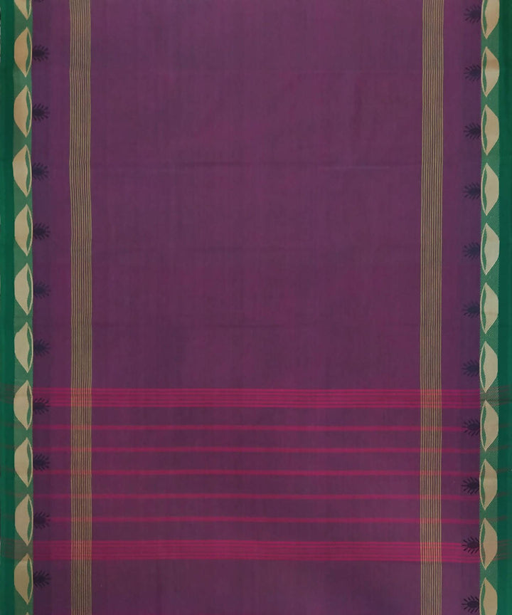 Lavender purple handwoven tamil nadu cotton saree