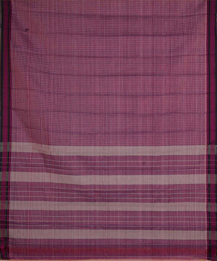 Lavender handwoven cotton narayanpet saree