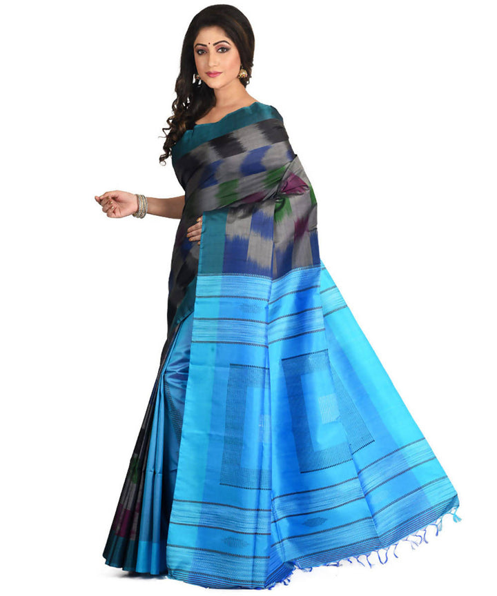 Resham shilpi multicolor bengal silk saree with handwoven design