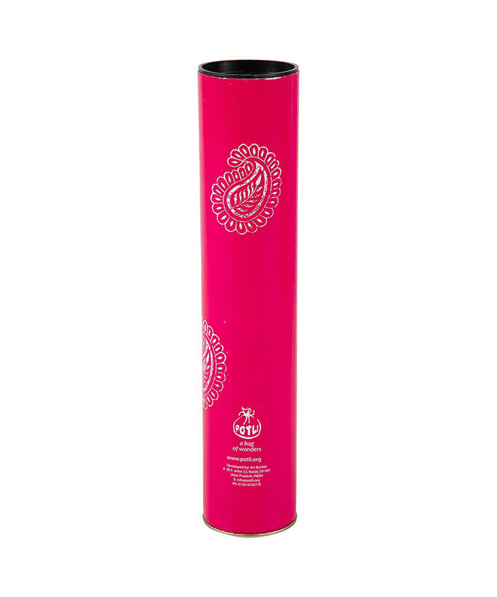 Handmade Wooden Paisley Block Print DIY Craft Kit Dupatta(Pink)